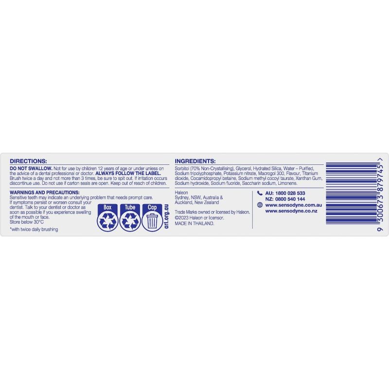 Sensodyne Complete Care Cool Mint Sensitivity Toothpaste 100g