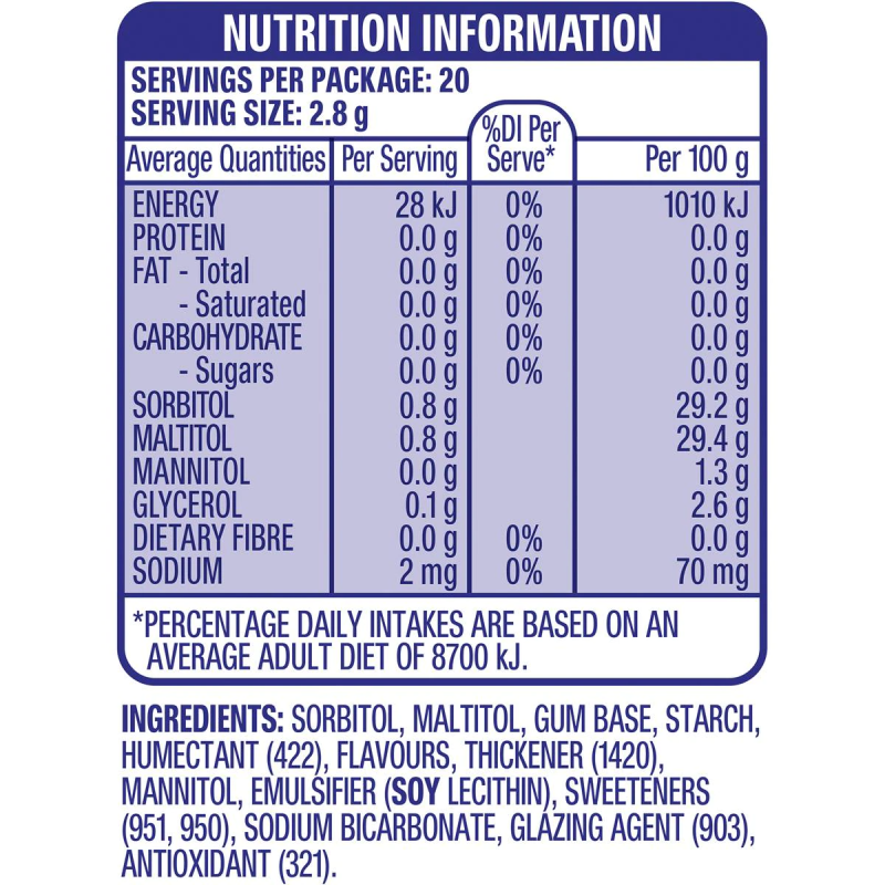Wrigleys Extra White Chewing Gum Peppermint 10 Pieces X 4 Pack