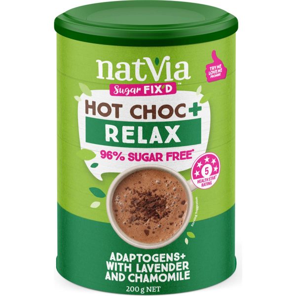 Natvia Sugar Free Relax Hot Chocolate with Lavender and Chamomile 200g