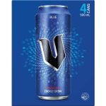 V Blue Guarana Energy Drink Can 500ml X 4 Pack