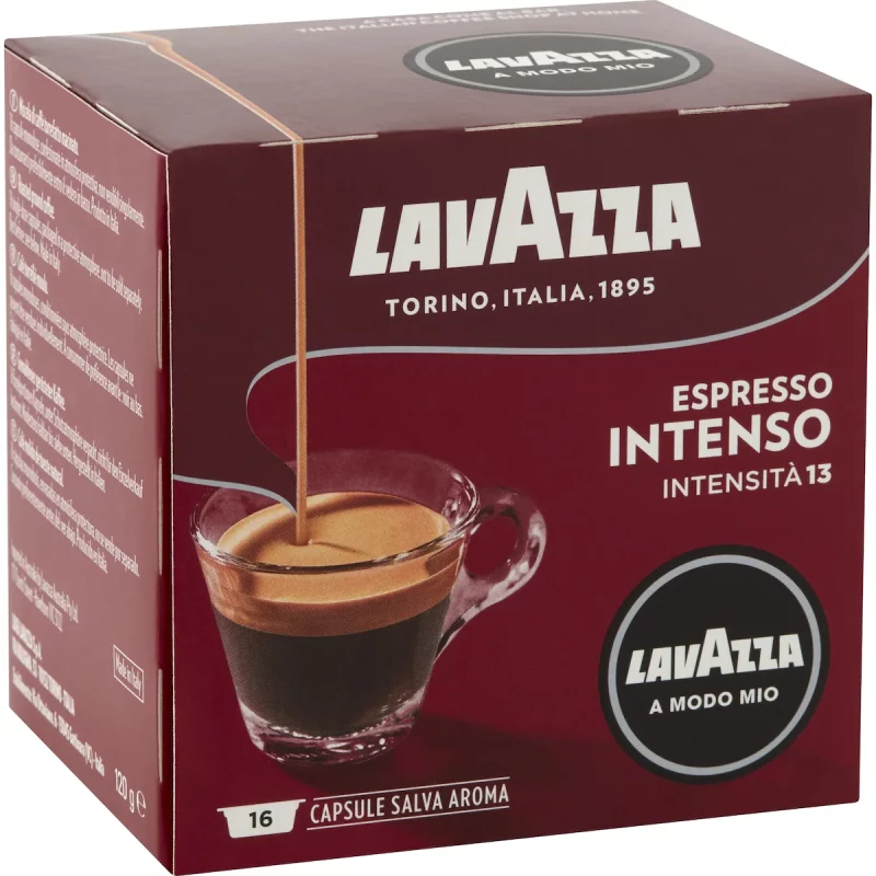 Lavazza Intenso Espresso Coffee Pods Capsules 16 Pack