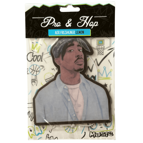 Pro & Hop 2Pac Tupac Shakur Blue Shirt Lemon Car Air Freshener