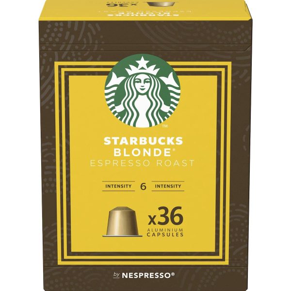 Starbucks Nespresso Blonde Espresso Roast Coffee Pods Capsules 36 Pack