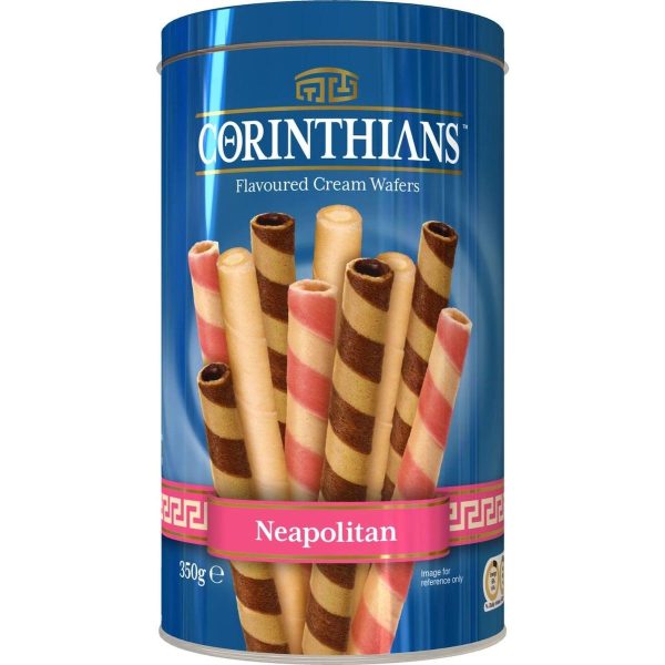 Corinthians Neapolitan Wafer Sticks Tub 350g