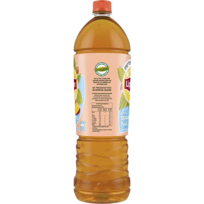 Lipton Light Iced Peach Tea Ice Flavour Sugar Free Drink 1.5L