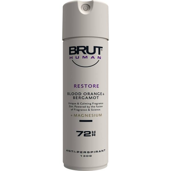 Brut Human Orange and Bergamot 72 Hour Antiperspirant Deodorant Spray 130g
