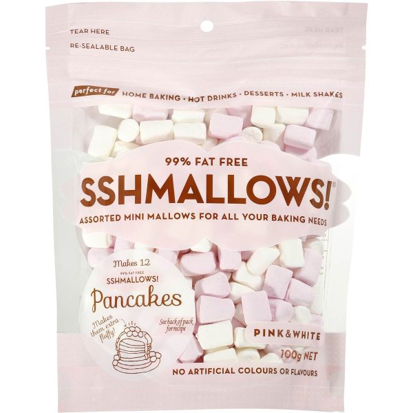 Sshmallows Soft Small Mini Marshmallows Fat Free Pack 100g