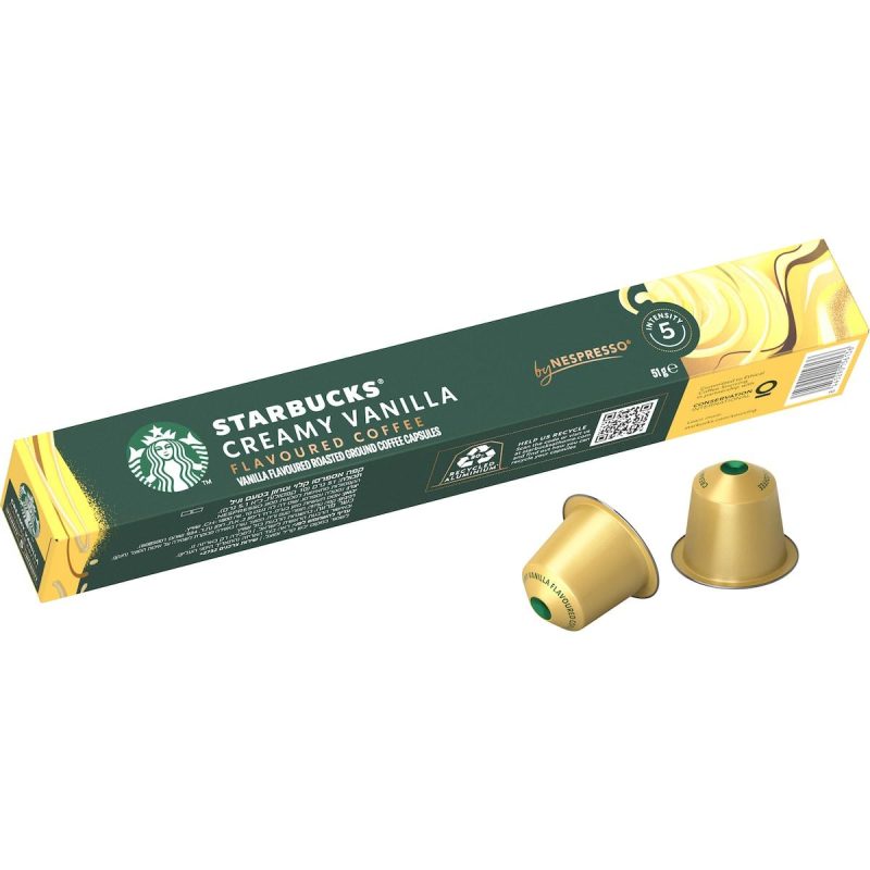 Starbucks Nespresso Creamy Vanilla Flavoured Coffee Pods Capsules 10 Pack