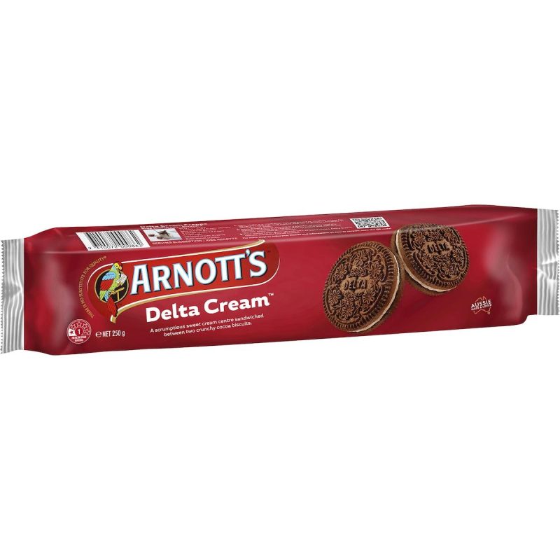 Arnotts Chocolate Delta Cream Biscuits 250g