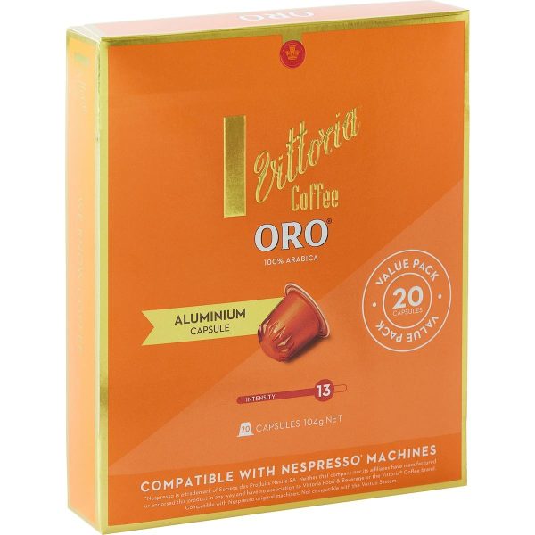 Vittoria Oro Coffee Pods Capsules 20 Pack