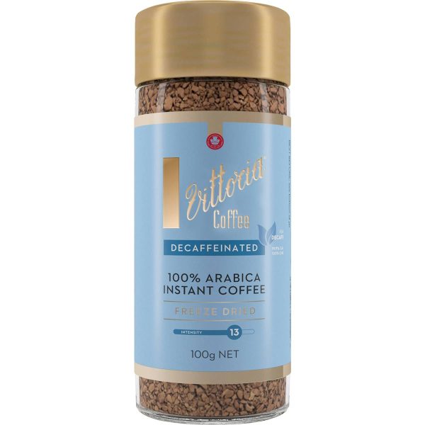 Vittoria Decaffeinated Freeze Dried Arabica Instant Coffee Jar 100g