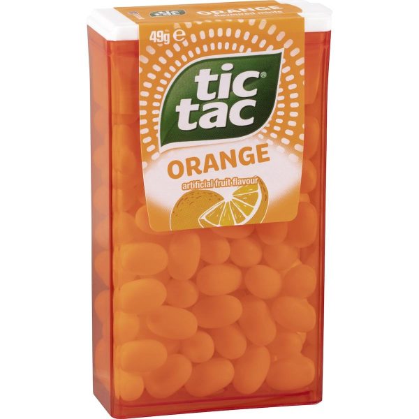 Tic Tac Orange Flavoured Mints 49g Pack X 6 Packs