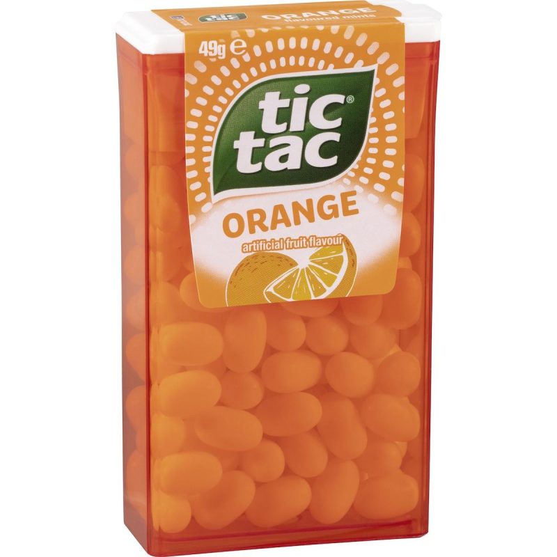 Tic Tac Orange Flavoured Mints 49g Pack X 6 Packs