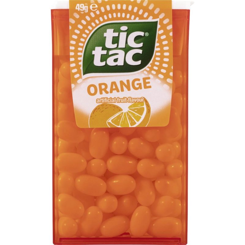 Tic Tac Orange Flavoured Mints 49g Pack X 6 Packs