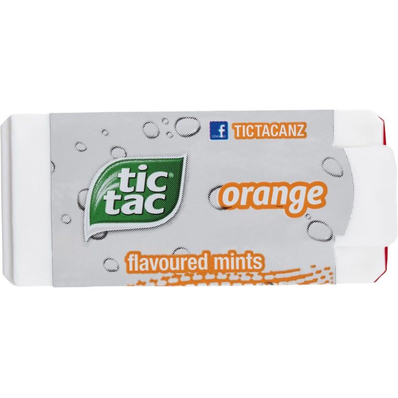 Tic Tac Orange Flavoured Mints 49g Pack X 6 Packs