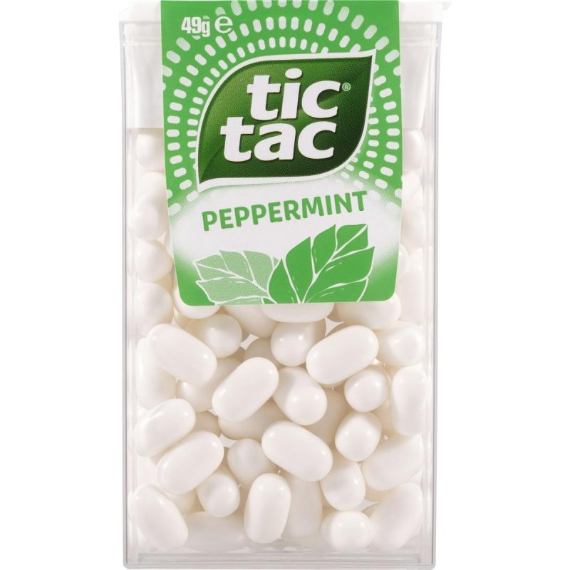Tic Tac Peppermint Flavoured Mints 49g Pack X 6 Packs