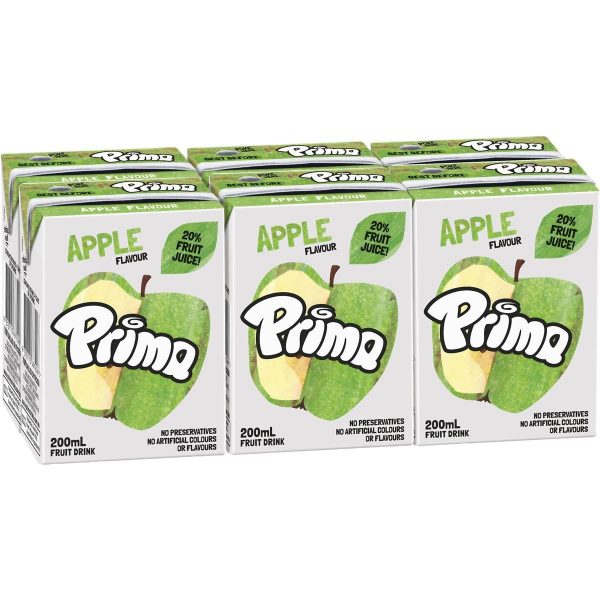 Prima Apple Fruit Juice Kids Drink Box 200ml x 6 Pack
