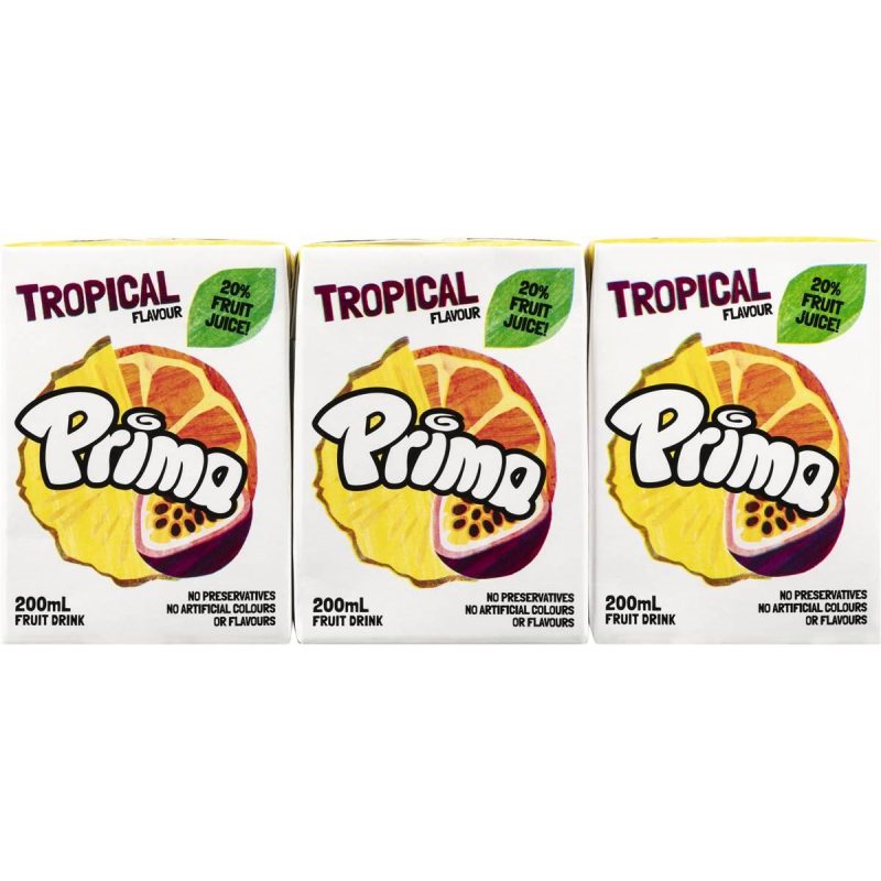 Prima Tropical Fruit Juice Kids Drink Box 200ml x 6 Pack