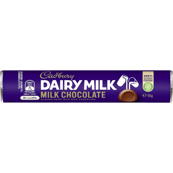 Cadbury Dairy Milk Chocolate Rolls 50g X 6 Bars