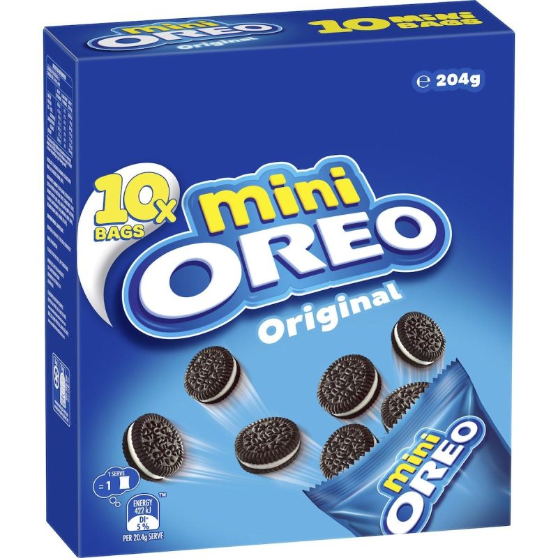 Oreo Original Mini Cookies Biscuits 10 Pack 204g