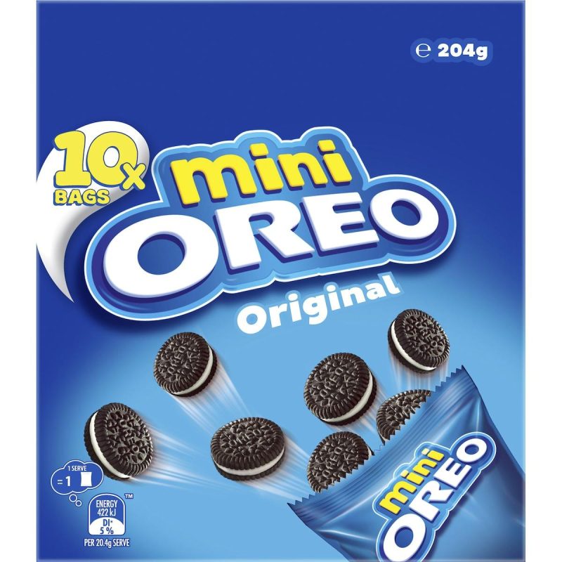 Oreo Original Mini Cookies Biscuits 10 Pack 204g