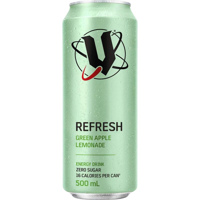 V Refresh Green Apple Lemonade Energy Drink Can 500ml