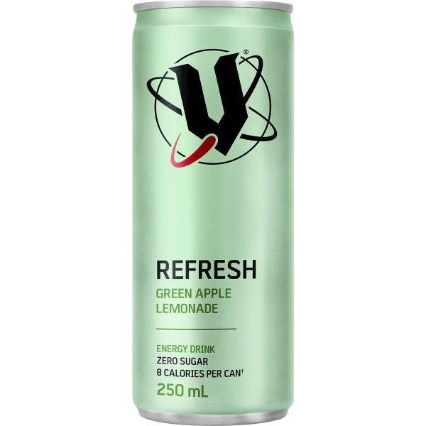 V Refresh Green Apple Lemonade Energy Drink Can 250ml