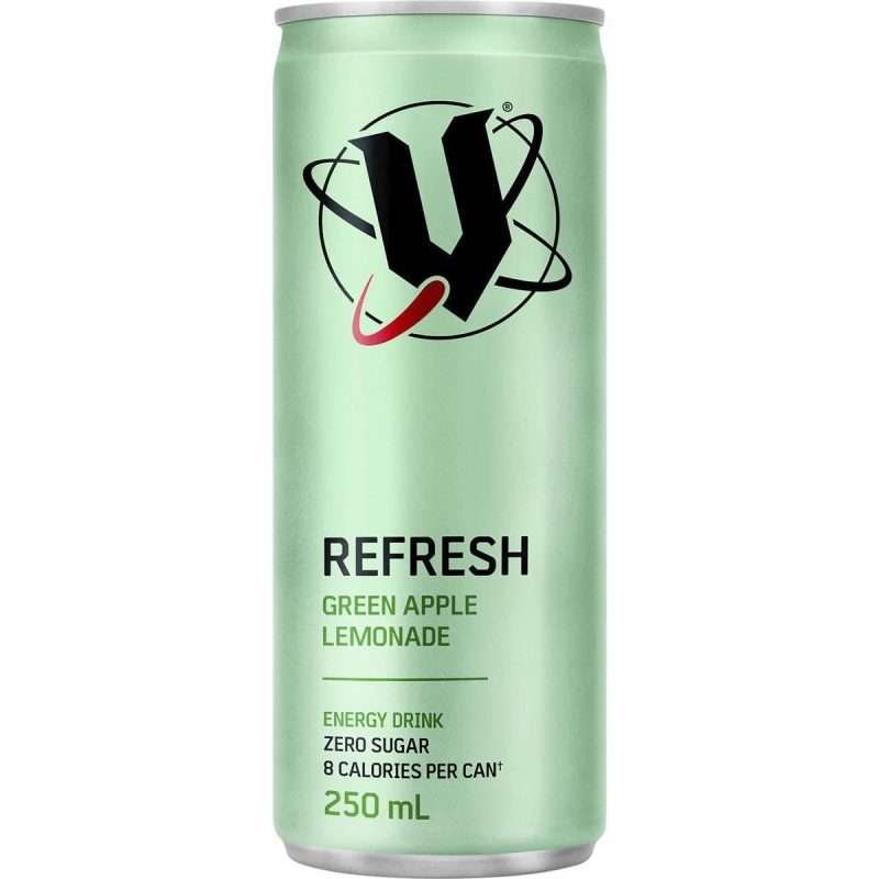 V Refresh Green Apple Lemonade Energy Drink Can 250ml