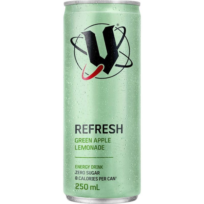 V Refresh Green Apple Lemonade Energy Drink Can 250ml