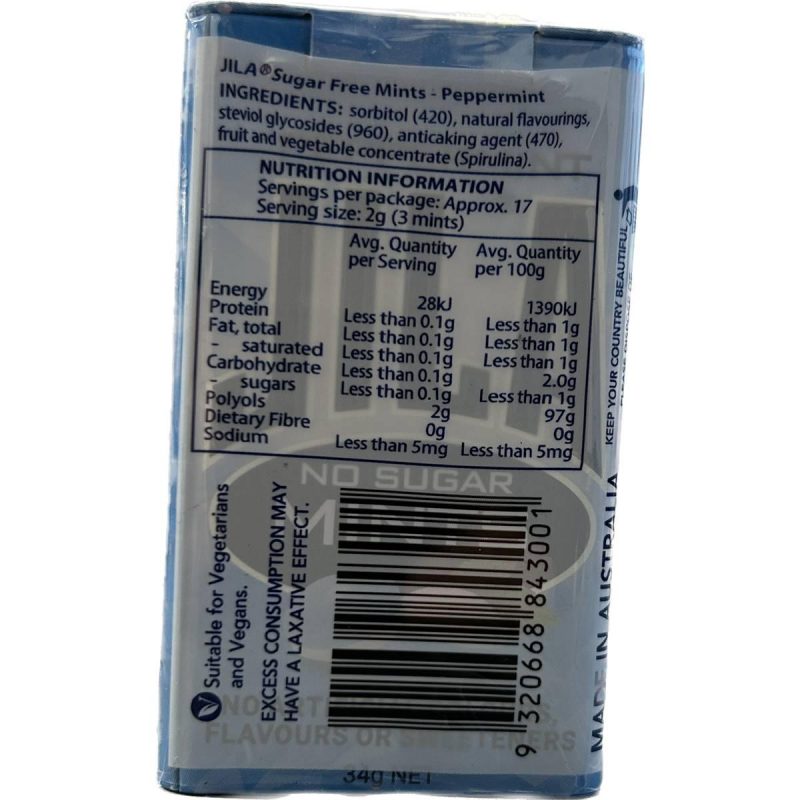 Jila Peppermint Mints Tin 34g X 6 Tins