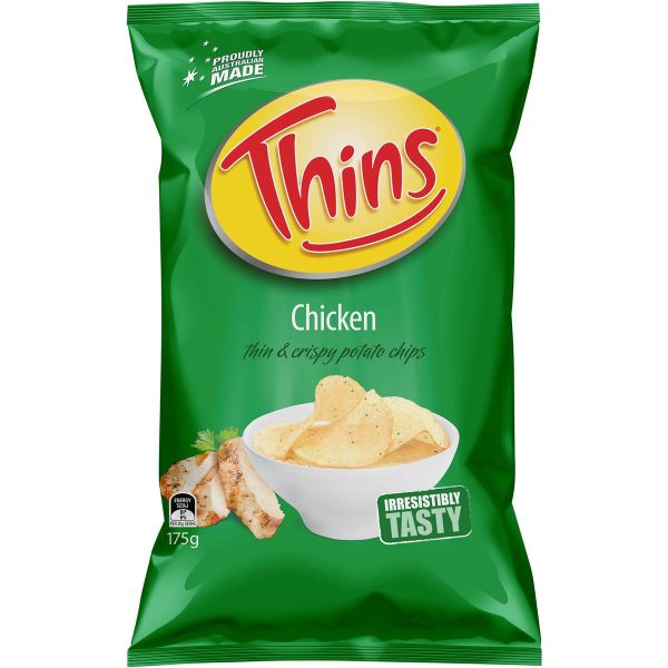 Thins Chicken Potato Chips Pack 175g