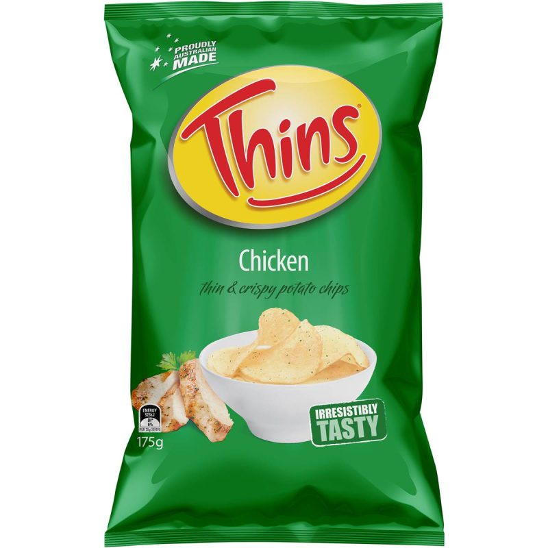 Thins Chicken Potato Chips Pack 175g