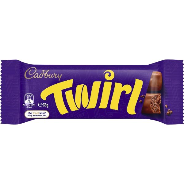 Cadbury Twirl Milk Chocolate Bar 40g X 6 Bars