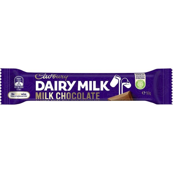 Cadbury Dairy Milk Chocolate Bar 50g X 6 Bars