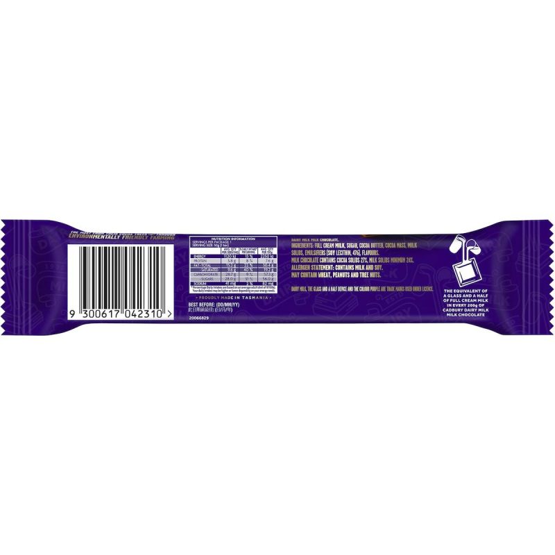 Cadbury Dairy Milk Chocolate Bar 50g X 6 Bars