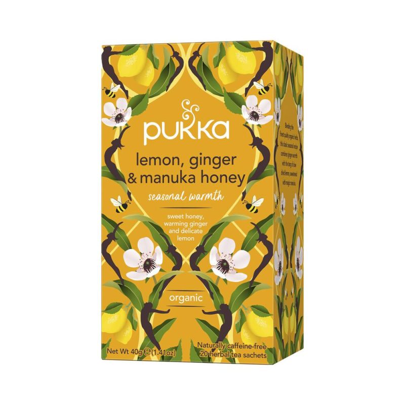 Pukka Lemon Ginger and Manuka Honey Tea Bags 20 Pack