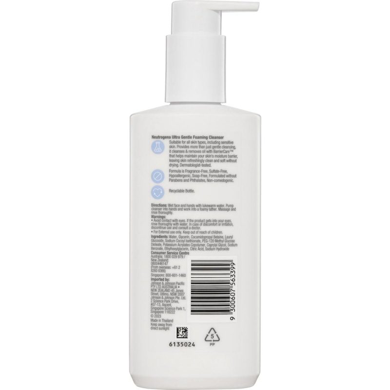 Neutrogena Ultra Gentle Foaming Face Cleanser 200ml