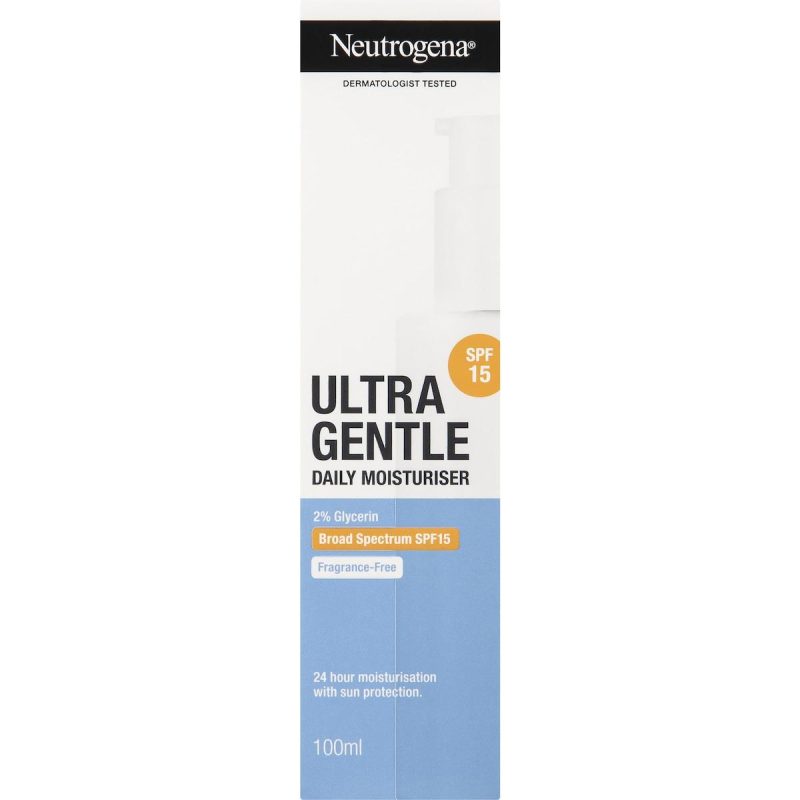 Neutrogena Ultra Gentle Daily Face Moisturiser Sensitive SPF15 100ml