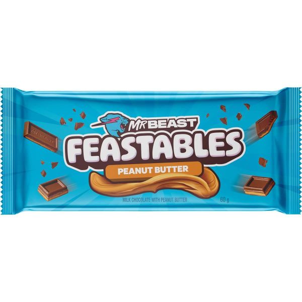 Mr Beast Feastables Peanut Butter Chocolate Bar 60g