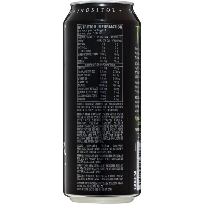 Monster Green Energy Drink Can 500ml