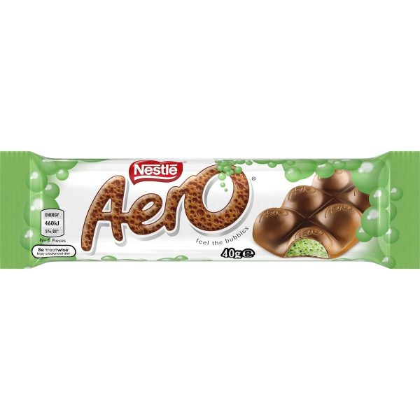 Aero Peppermint Milk Chocolate Bar 40g X 6 Bars