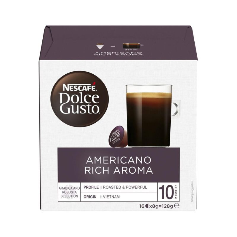 Nescafe Dolce Gusto Americano Coffee Pods Capsules 16 Pack