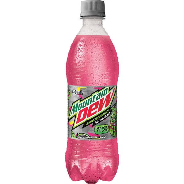 Mountain Dew Energised Major Melon Soft Drink Bottle 600ml