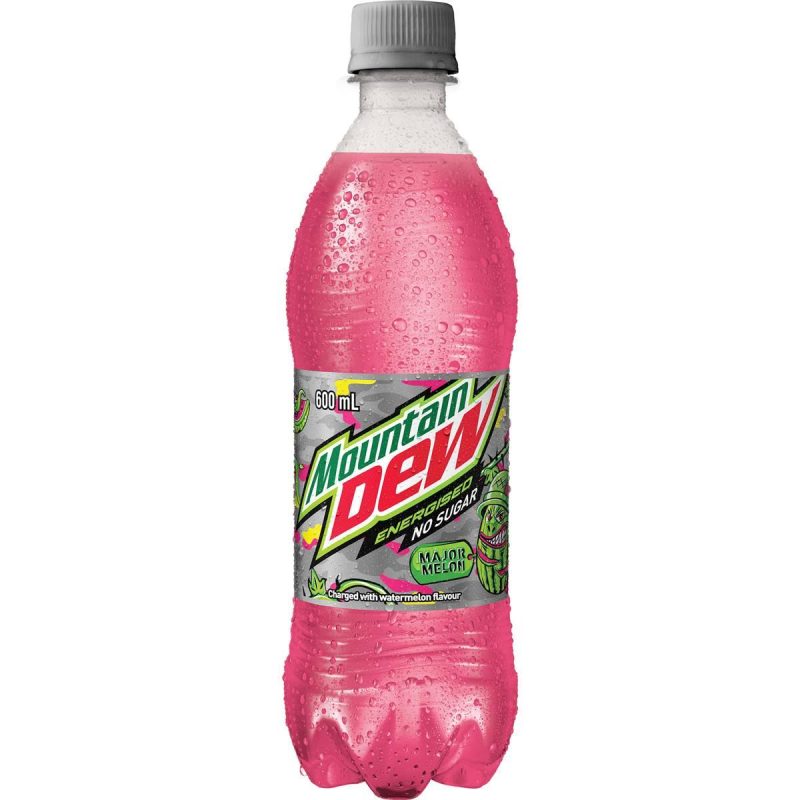 Mountain Dew Energised Major Melon Soft Drink Bottle 600ml
