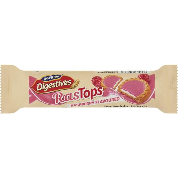 McVities Digestives Rasptops Raspberry Biscuits 100g