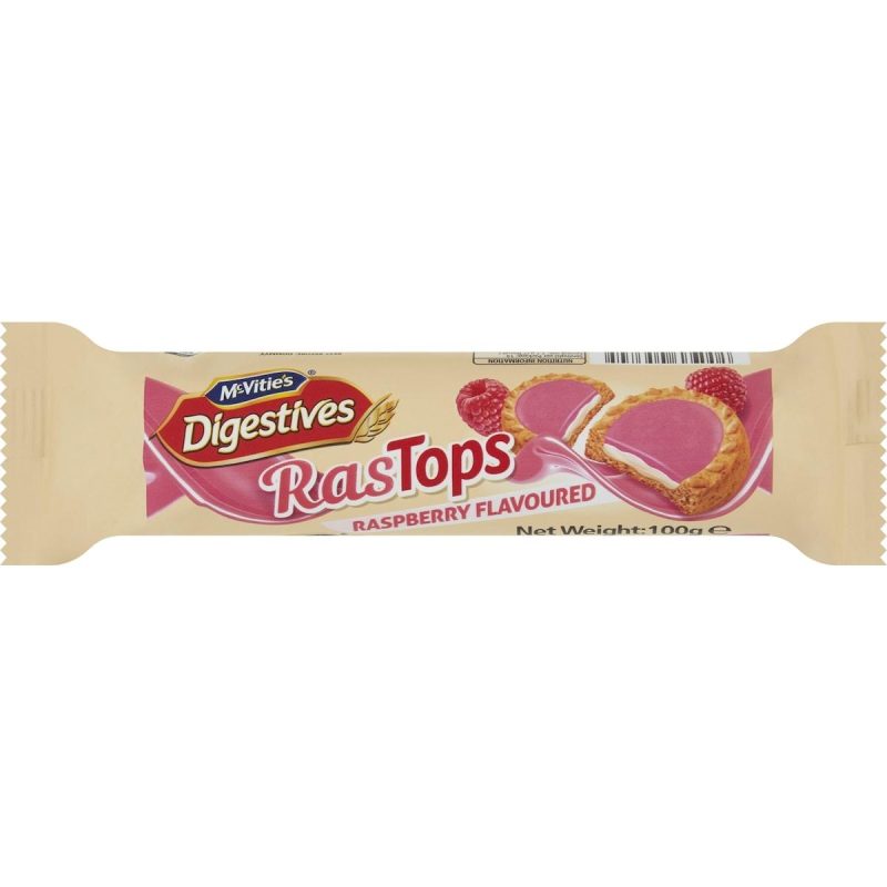 McVities Digestives Rasptops Raspberry Biscuits 100g