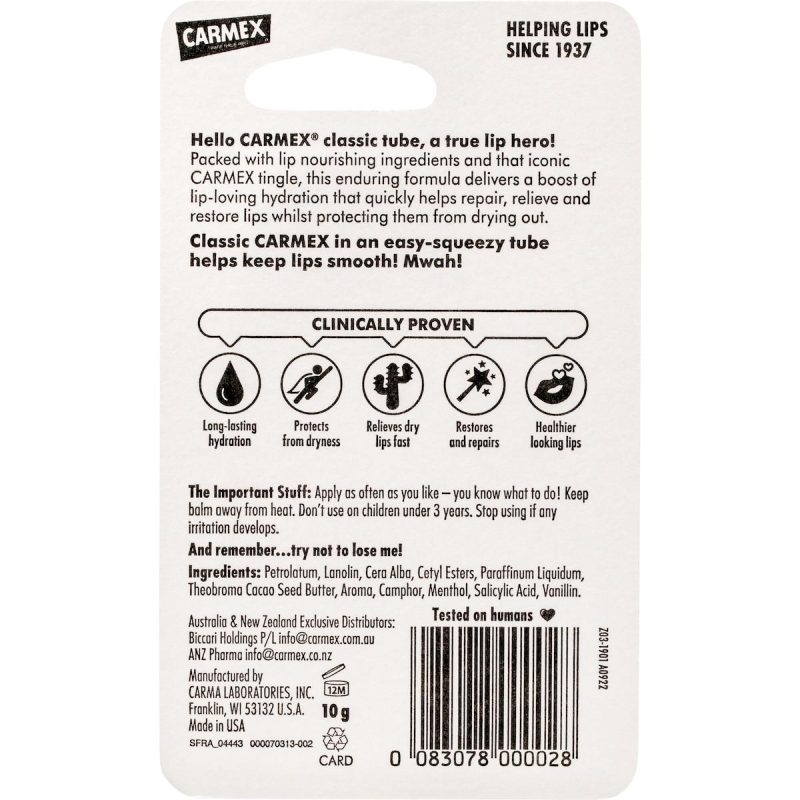 Carmex Moisturising Lip Balm Squeeze Tube 10g