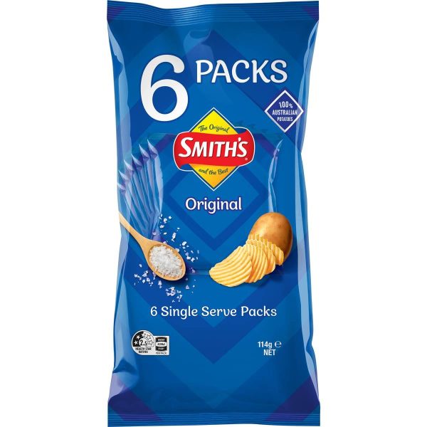 Smiths Crinkle Cut Original Potato Chips Share Pack 19g X 6 Packs