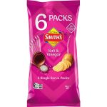 Smiths Crinkle Cut Salt and Vinegar Potato Chips Share Pack 19g X 6 Packs