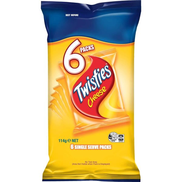 Twisties Chips Cheese Snacks Multipack 114g